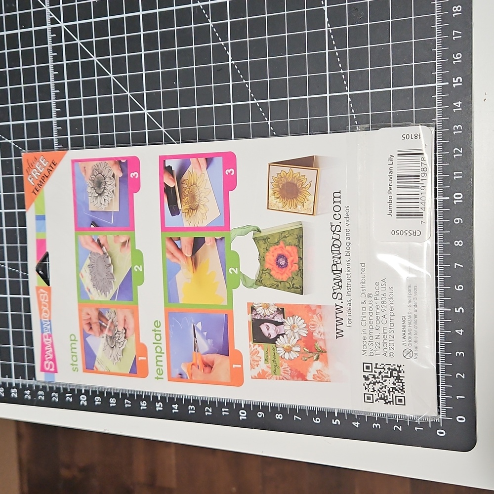 GIANT PERUVIAN LILY Alstroemeria Stampendous Rubber Stamps with free template. - Picture 2 of 5